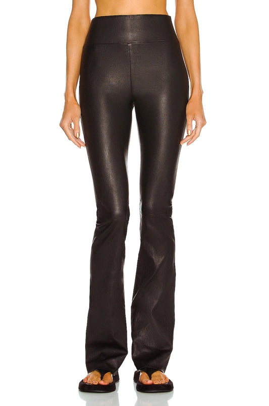 Leather Micro Flare Legging