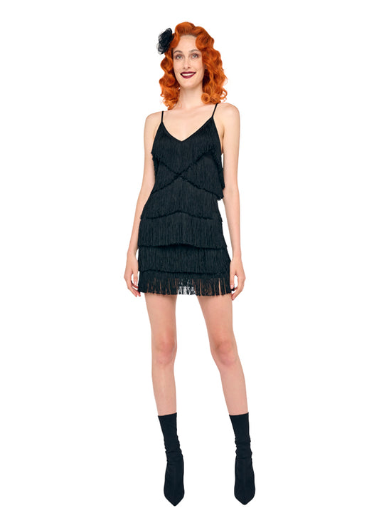 FRINGE SLIP MINI DRESS
