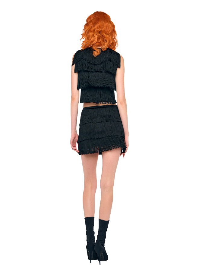 FRINGE MINI SKIRT
