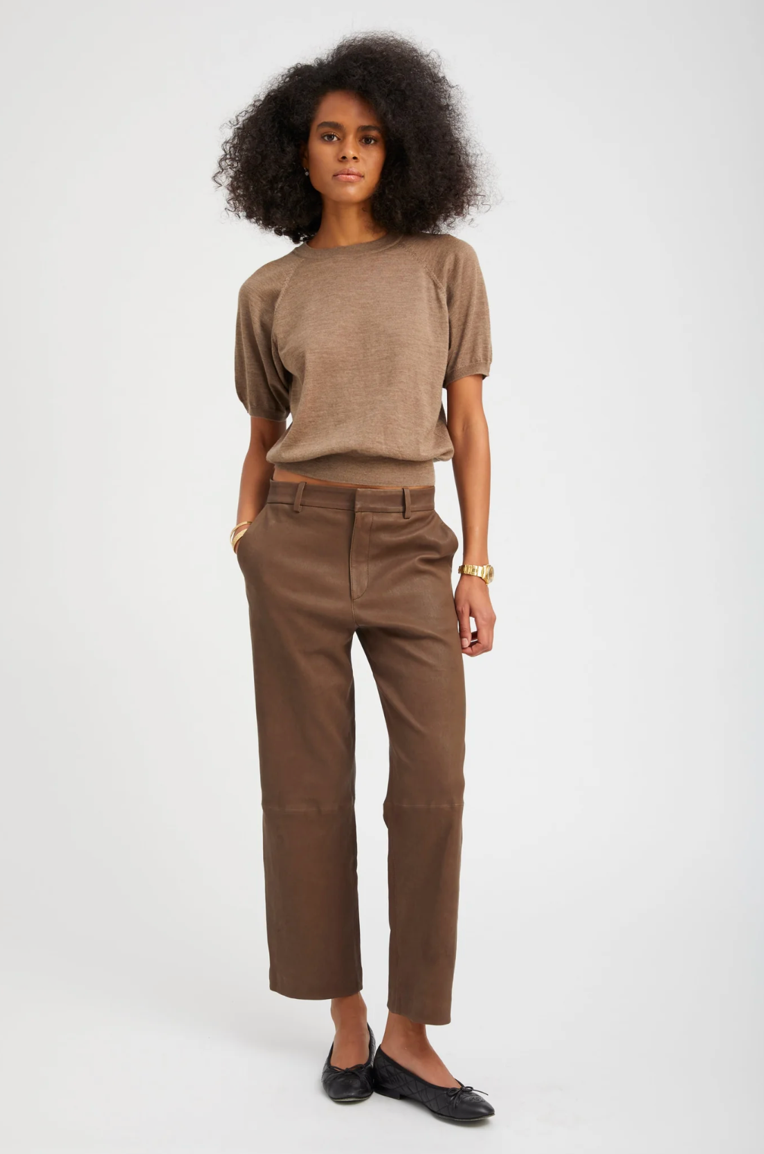 CROPPED BAGGY TROUSERS