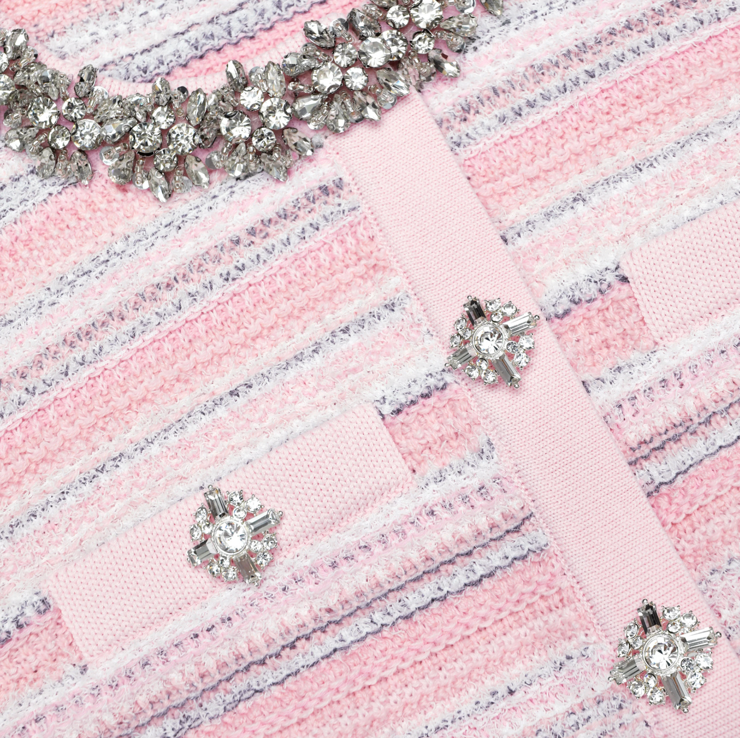 PINK TEXTURED KNIT MINI DRESS