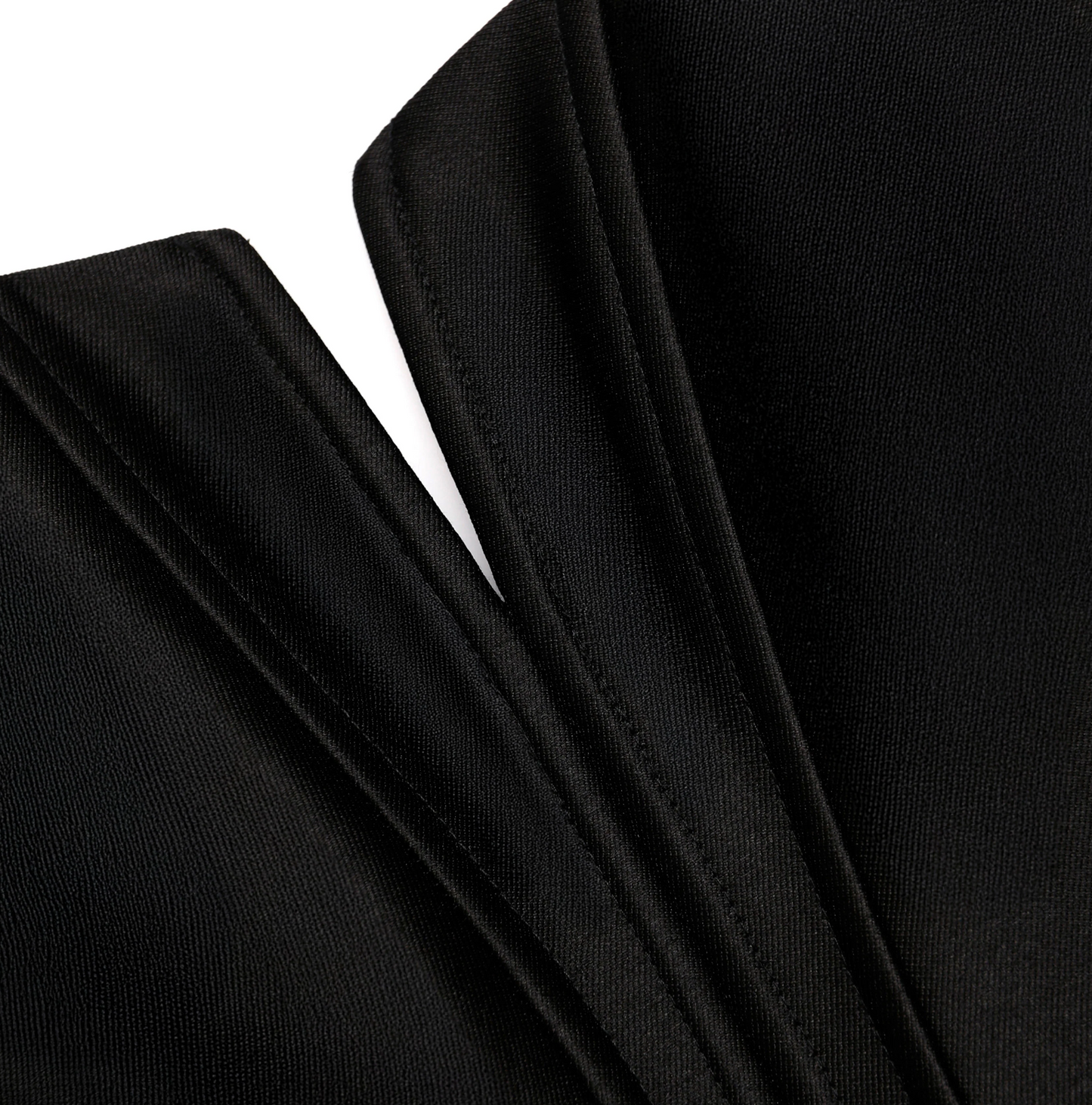 BLACK SATIN CORSET TOP