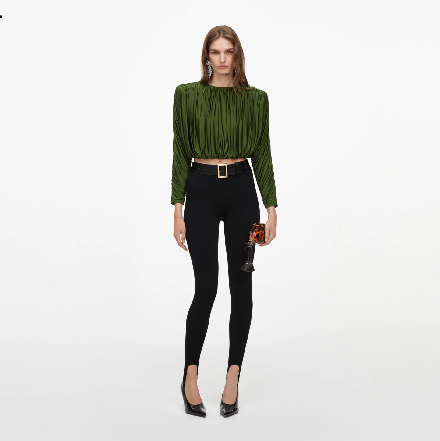JERSEY GATHERED TOP