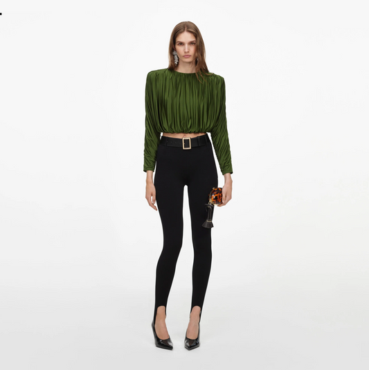 JERSEY GATHERED TOP