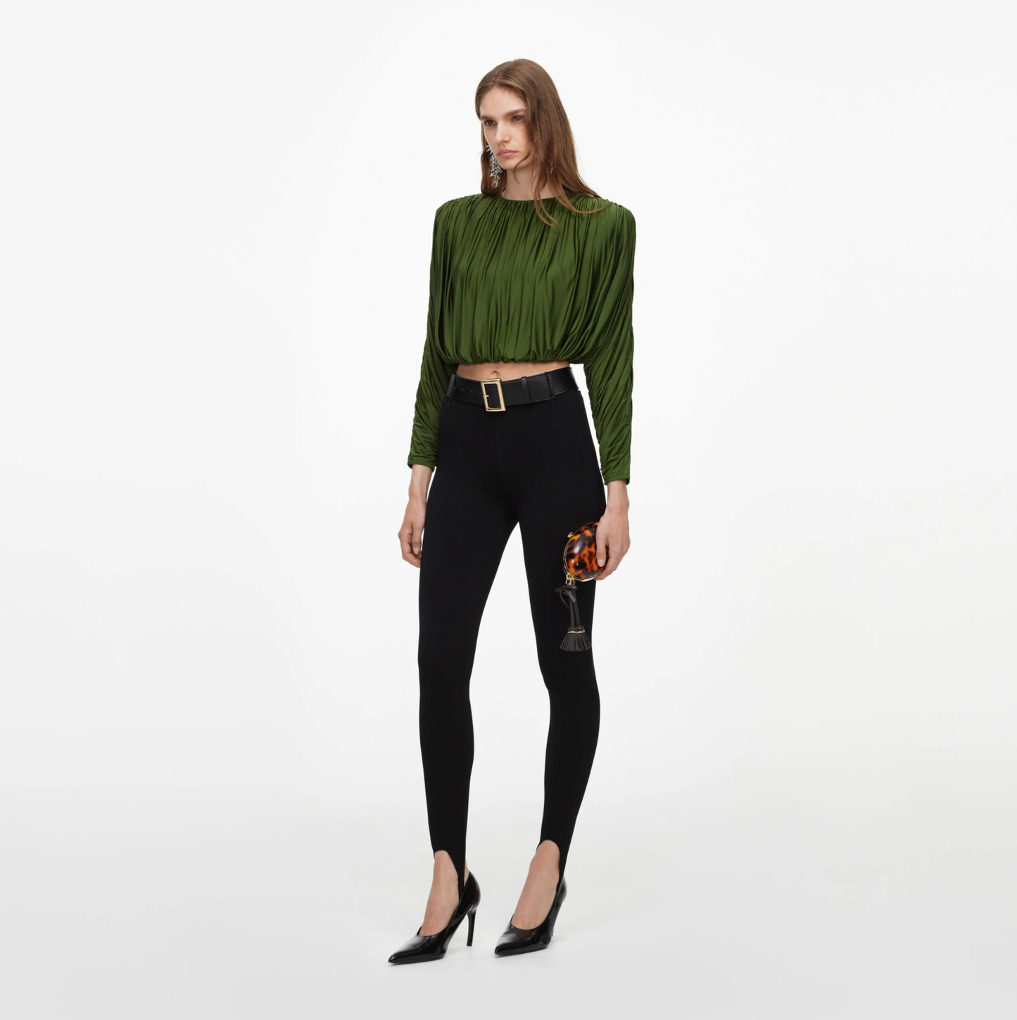JERSEY GATHERED TOP