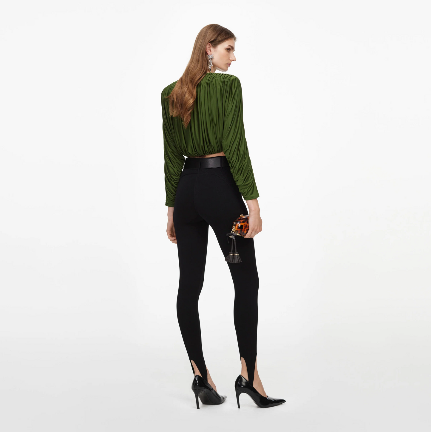 JERSEY GATHERED TOP