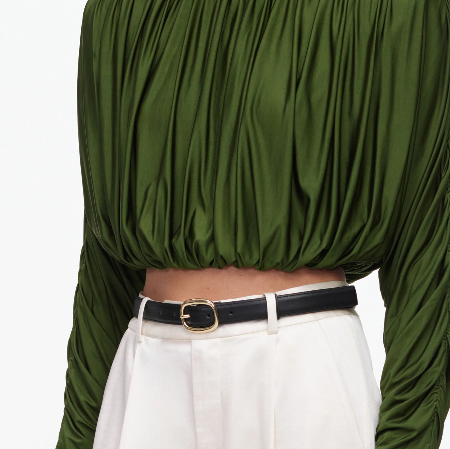 JERSEY GATHERED TOP