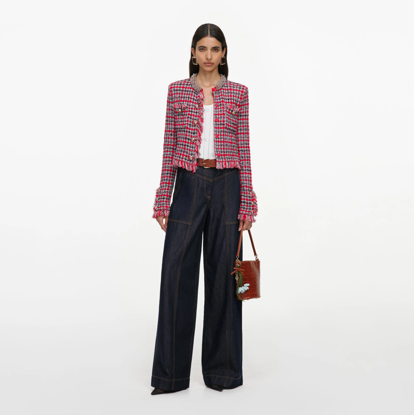 DENIM STRAIGHT LEG JEANS