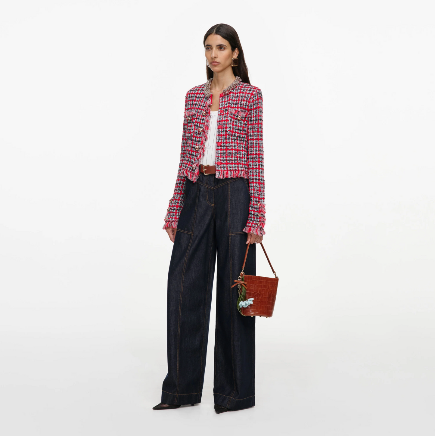 DENIM STRAIGHT LEG JEANS