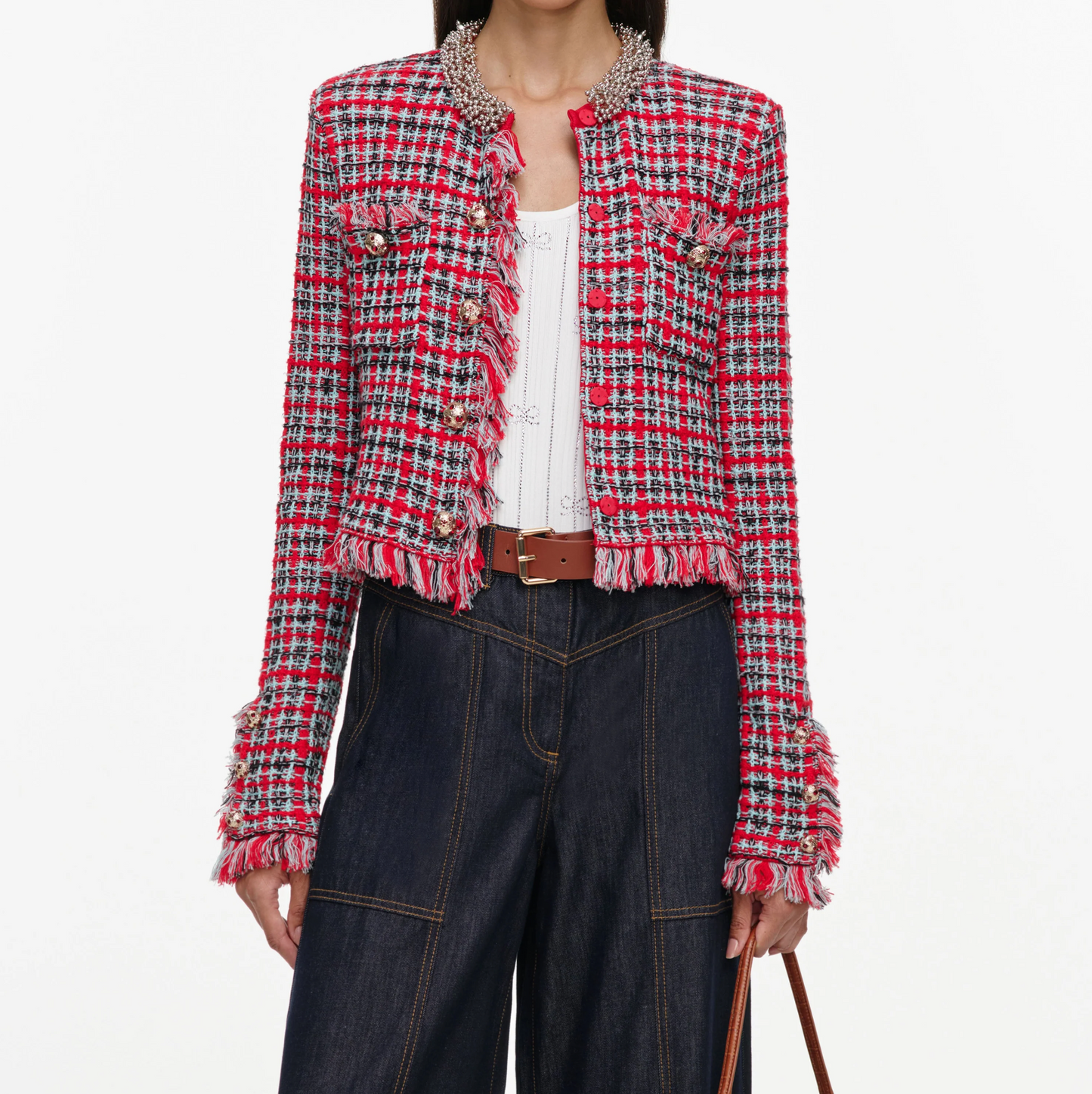DENIM STRAIGHT LEG JEANS