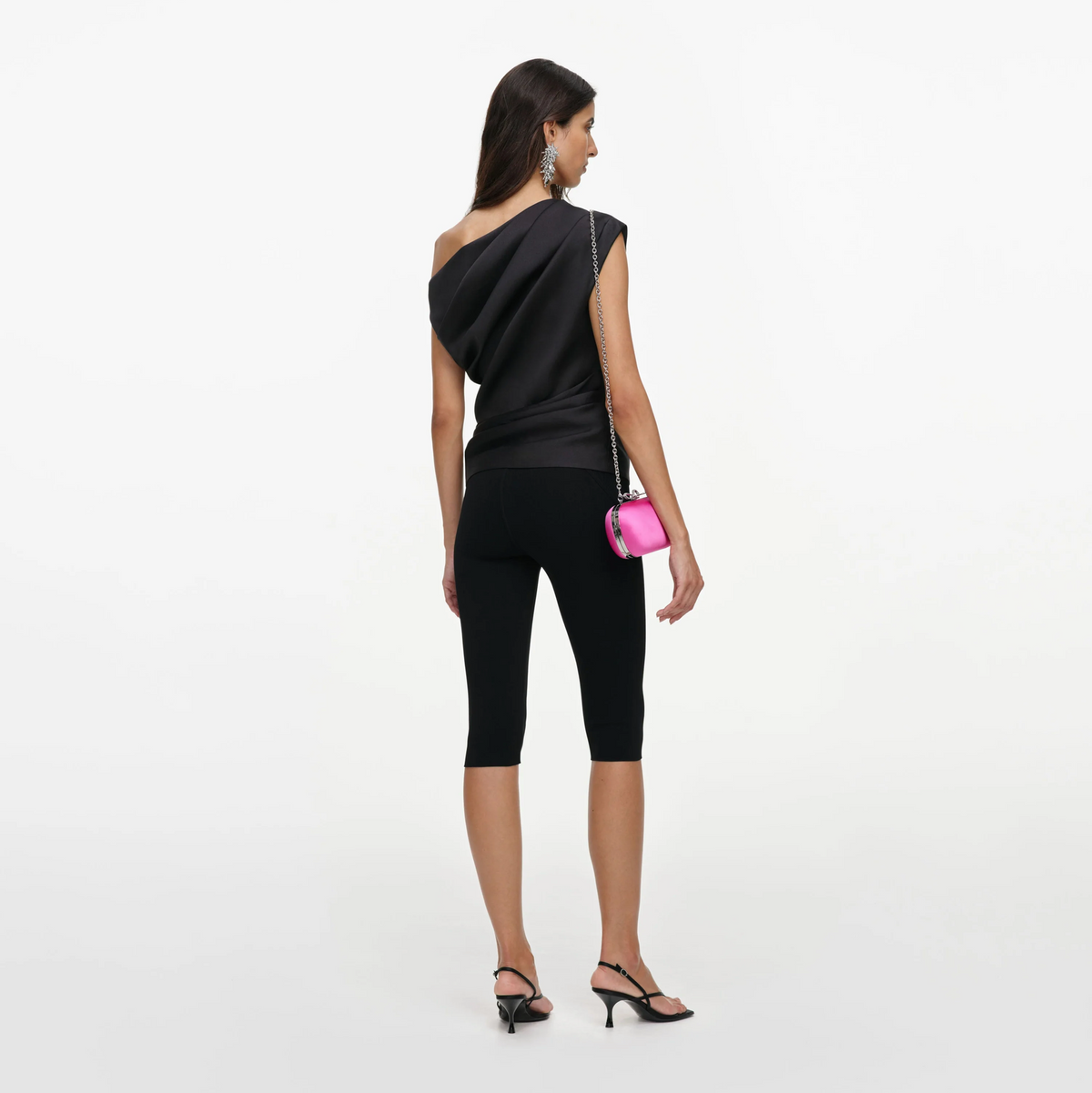 TAFFETA DRAPED TOP