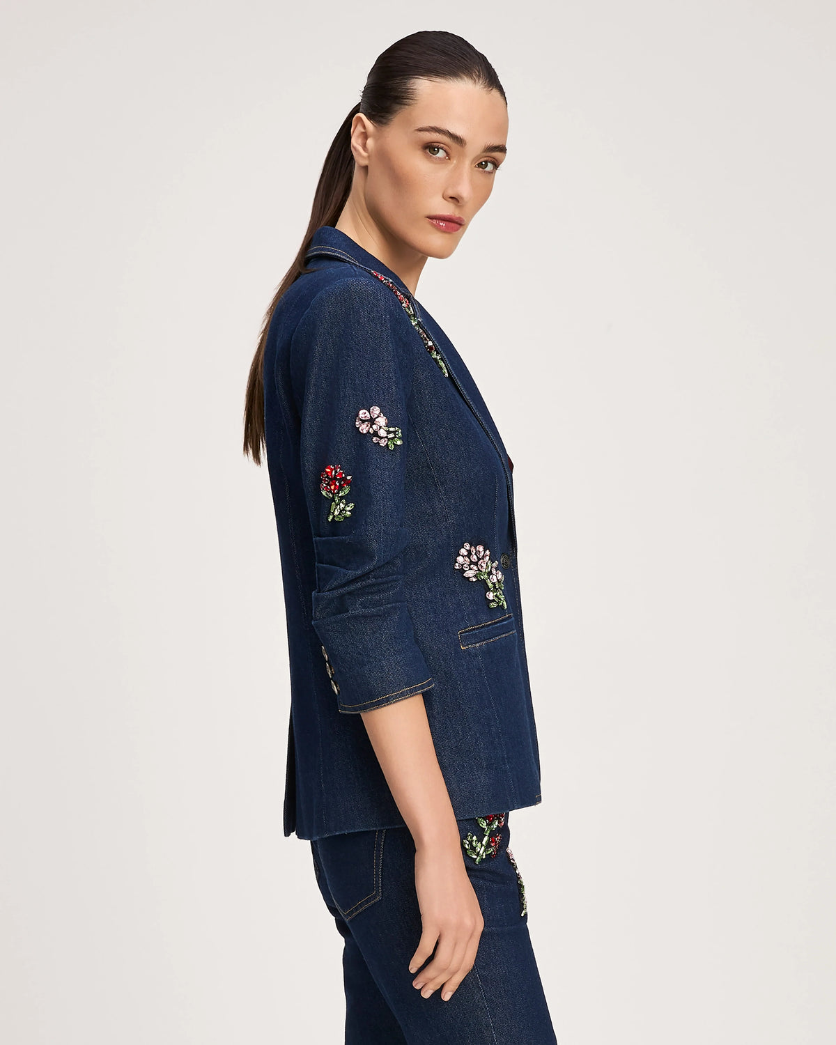 RHINESTONE ROSES KHLOE BLAZER