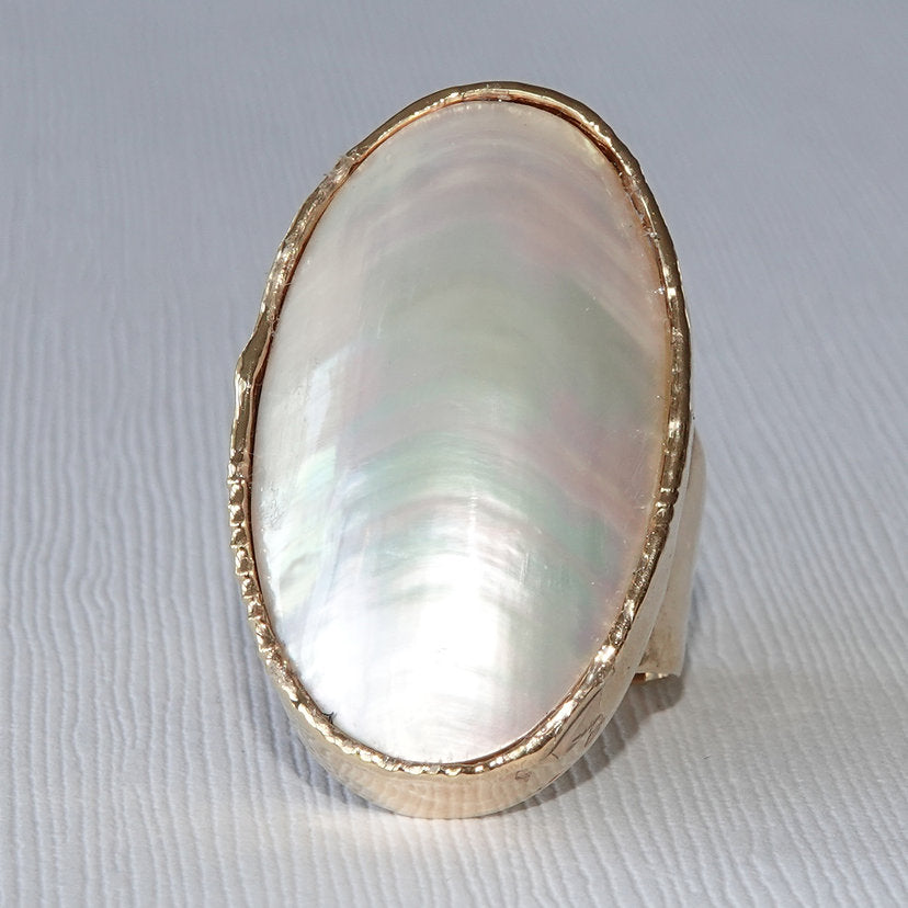Mother of Pearl Gold Ring