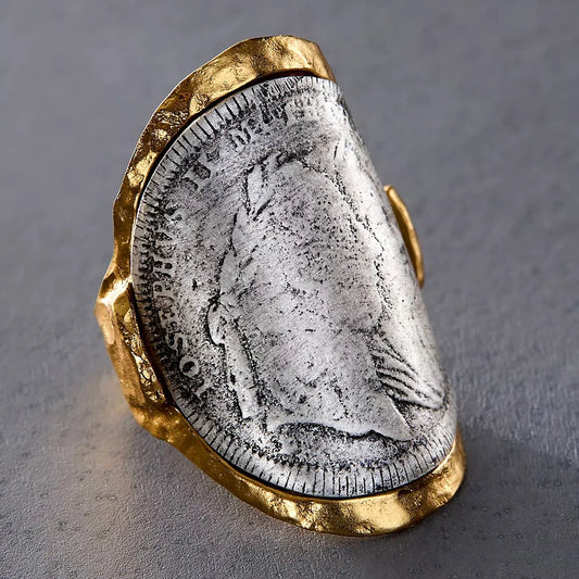 Maria Theresa Coin Rounded Ring