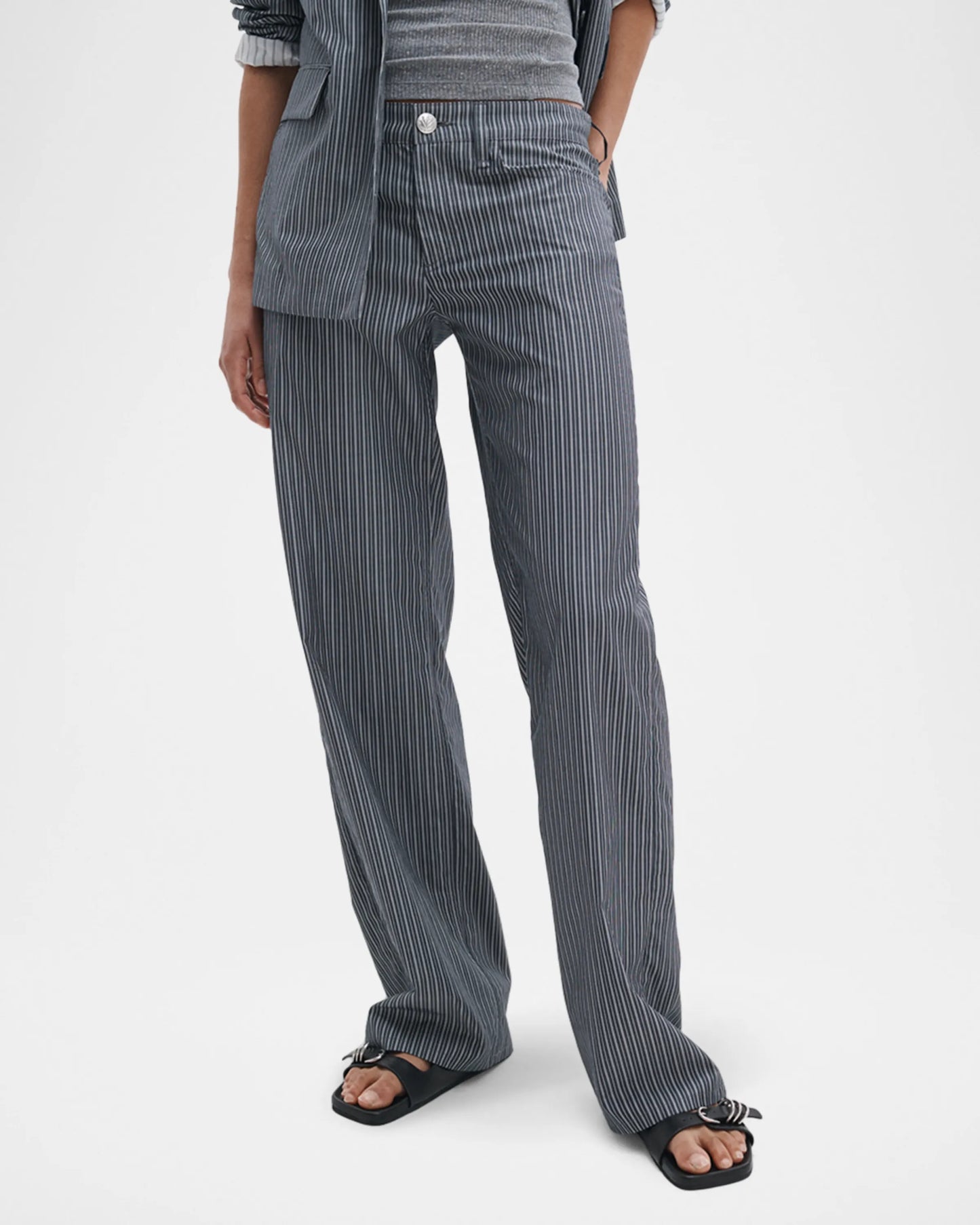 SALGE STRIPE POPLIN PANT