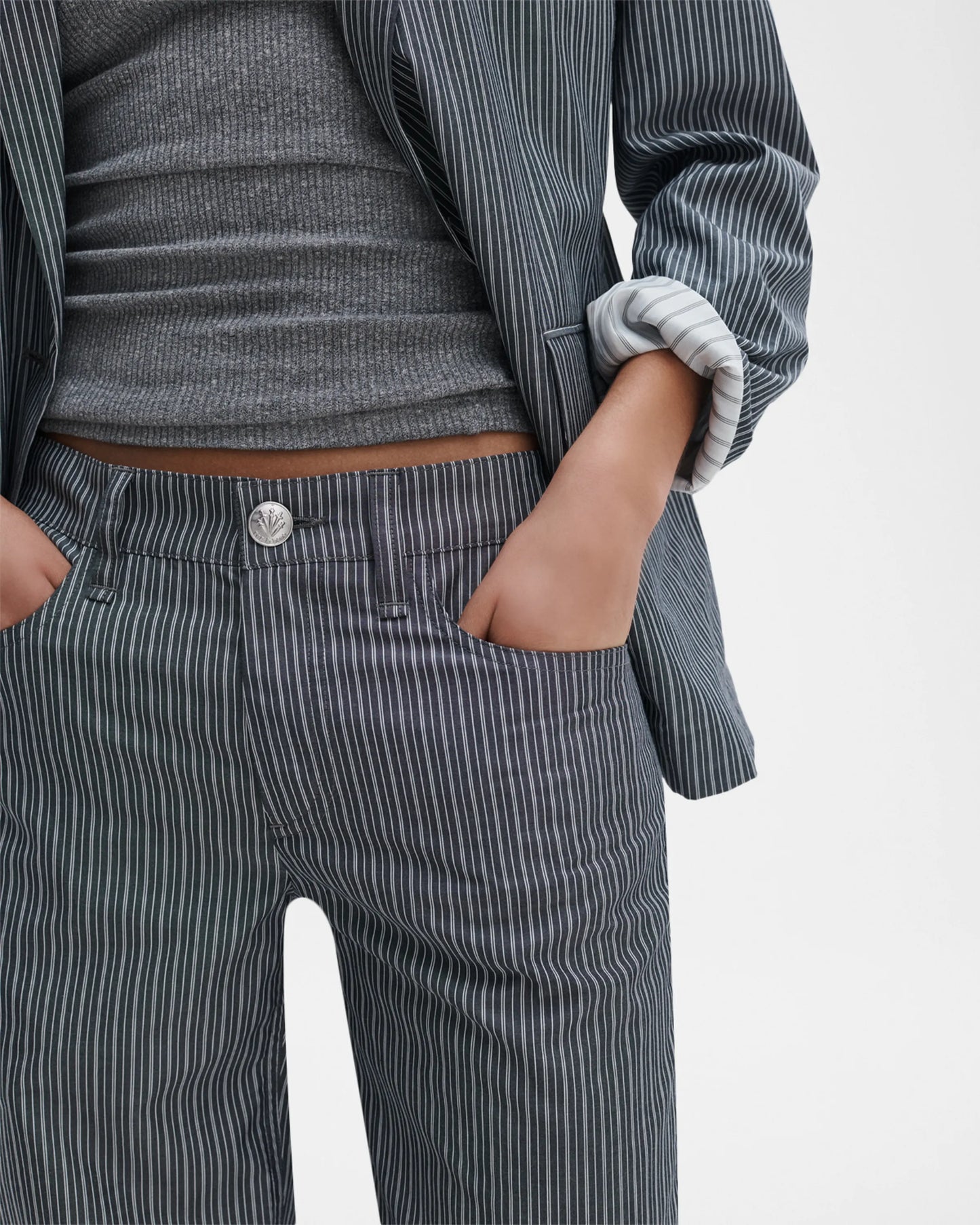SALGE STRIPE POPLIN PANT