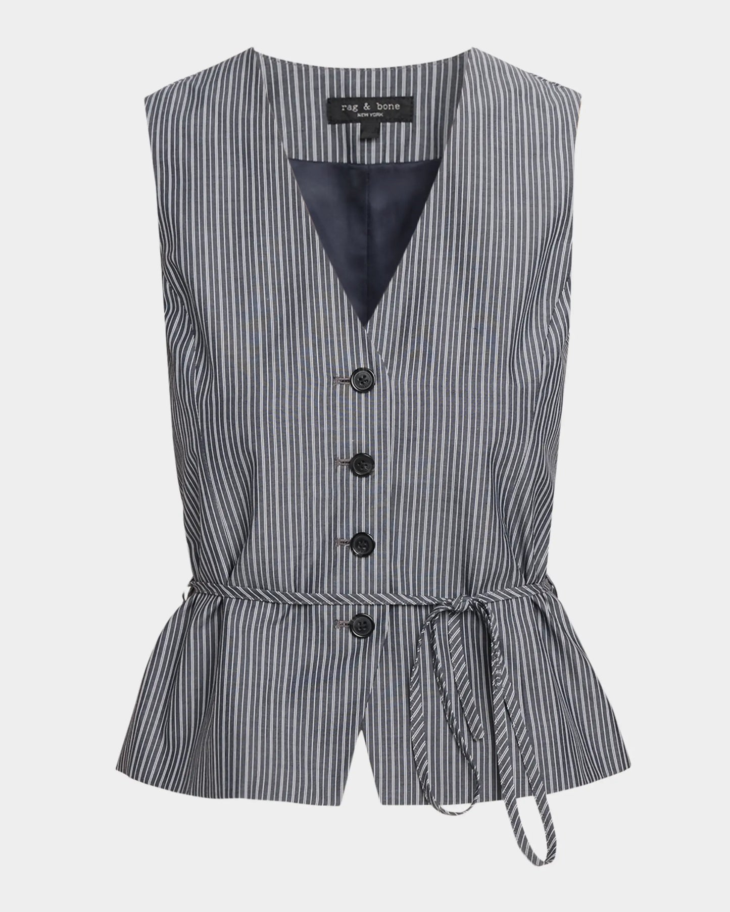 PAULETTE STRIPE POPLIN VEST