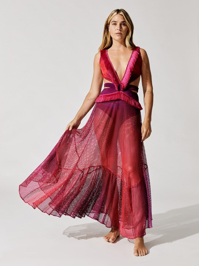 Ombre Sleeveless Netted Beach Dress – Piajeh Boutique