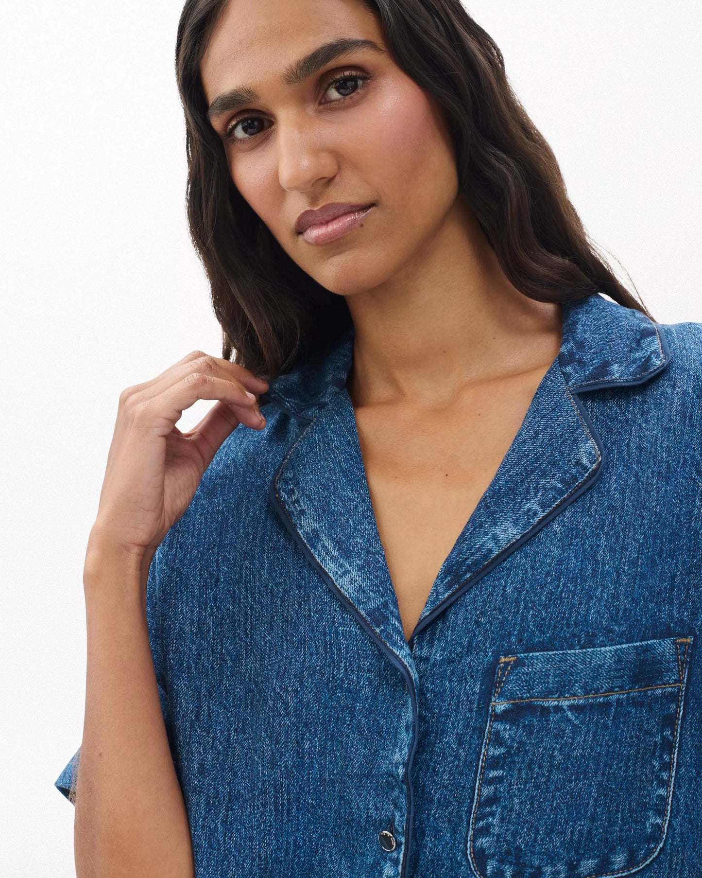 MIRAMAR SLINK SHORT SLV LOUNGE SHIRT