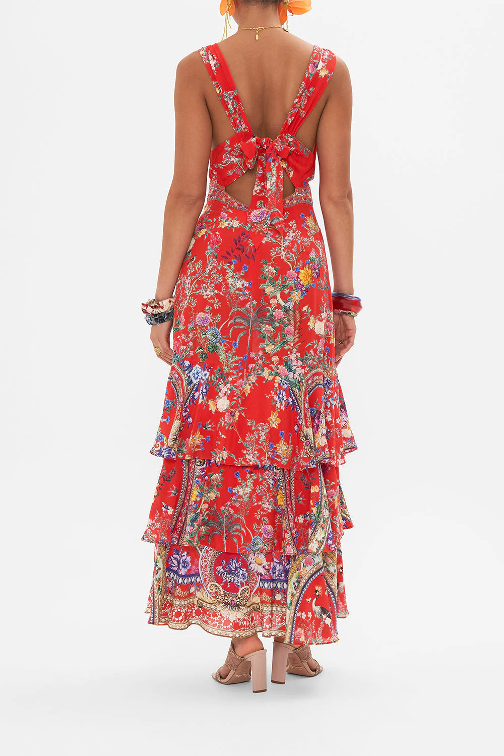 TIERED RUFFLE HEM DRESS